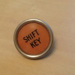 Shift Key Orange - Large Pin