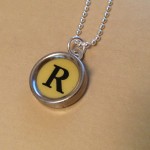 Yellow R Typewriter Necklace